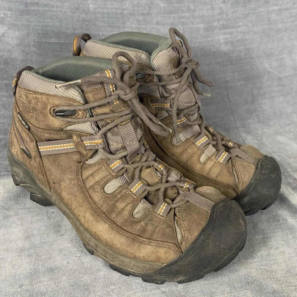 Keen Womens Targhee II Waterproof Walnut Brown Hiking Boots Size 7.5